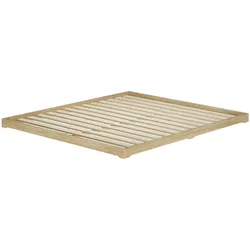 Erst-Holz Futonbett 160x200 platzsparend extra niedriges Loftbett Esche geölt V-60.47E-16Rollrost inkl.