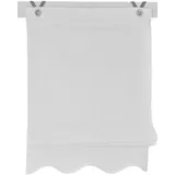 Kutti Raffrollo Olivia, mit Hakenaufhängung, ohne Bohren, freihängend, blickdicht, Baumwolle, Hakenaufhängung weiß 45 cm x 140 cm