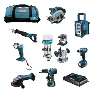 Makita DRT50RTJX2 Akku-Oberfräse inkl. MAKPAC + 2 Akkus 5.0Ah + Zubehör