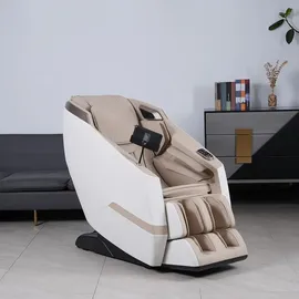 360Home Massagesessel Kunstleder 73 x 106 x 140 cm Weiß mit Heizfunktion