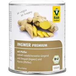 Raab Ingwer Pulver Premium mit Pfeffer bio