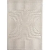 KADIMA DESIGN Balkonteppich Beige, Textil, Abstrakt, Rechteckig, 170x120 cm, – Böden, Teppiche, Outdoorteppiche