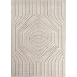 KADIMA DESIGN Balkonteppich Beige, Textil, Abstrakt, Rechteckig, 170x120 cm, – Böden, Teppiche, Outdoorteppiche