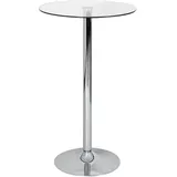 FineBuy Stehtisch FineBuy Bartisch Bistrotisch Imbisstisch Metall Chrom Glas Rund 60 cm