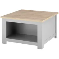 Furn.design Couchtisch grau Eiche Artisan, Metall, Nachbildung,Eiche, 83x50x83 cm,