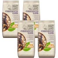 Maryland Studentenfutter Klassik 4 x1kg Vorratspackung – Rosinen, Erdnusskerne, Cashewkerne und Mandeln in Nuss Frucht Mischung – 100% vegan – Im Großbeutel (4 x 1kg)