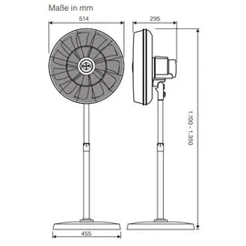 CasaFan Airos Eco Silent 44,5 cm Standventilator Schwarz