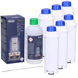 Delonghi Espressomaschinen-set: 6 Seltino Ovale Filter, Delonghi Ecodecalk Dlsc500 Entkalker, Seltino Bürste