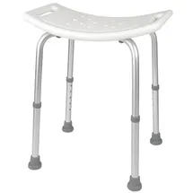 Mobiclinic Duschhocker San Fermín Aluminium höhenverstellbar mit Rückenlehne und Armlehnen weiß