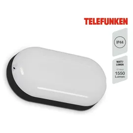 Telefunken Außenwandleuchte Kunststoff 20 cm 15 W inkl. LED-Lampe schwarz