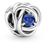 PANDORA September Geburtsstein Blauer Ewigkeitskreis Charm aus Sterling-Silber mit Kristallen, 790065C07