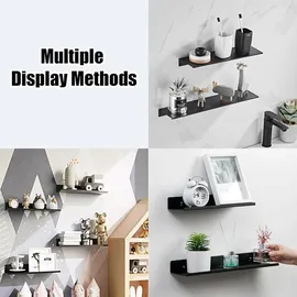 luxuskollektion Duschablage Schwarz Metall Wandregal Badezimmer 30cm Set 2er