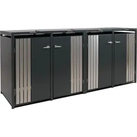 MCW Mülltonnenverkleidung O67 122 x 264 x 84 cm anthrazit