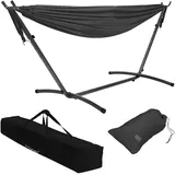 ML-Design Doppel Hängematte mit Stahlgestell, für 2 Personen, Indoor & Outdoor, XXL Hängesessel mit Tragetasche, Hängemattengestell, Doppelhängematte mit Ständer, für Garten & Balkon