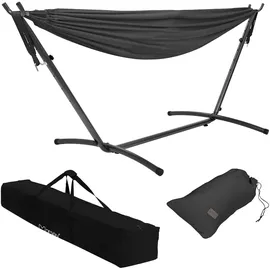 ML-Design Doppel Hängematte mit Stahlgestell, für 2 Personen, Indoor & Outdoor, XXL Hängesessel mit Tragetasche, Hängemattengestell, Doppelhängematte mit Ständer, für Garten & Balkon