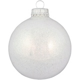 Krebs Glas Lauscha Weihnachtsbaumkugel »CBK03221, Weihnachtsdeko, Christbaumschmuck, Christbaumkugeln Glas« (6 St), aus Glas weiß