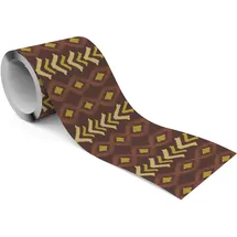 Muralo - Selbstklebende Bordüre - Tapetenbordüre Wandbördure - Dekorative Wandtatto für Wände, Möbel, Decken, Tapeten, Wandverkleidungen, Türen - Ethnisches Muster - Br.10cm x Hö.300cm