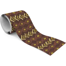 Muralo - Selbstklebende Bordüre - Tapetenbordüre Wandbördure - Dekorative Wandtatto für Wände, Möbel, Decken, Tapeten, Wandverkleidungen, Türen - Ethnisches Muster - Br.10cm x Hö.300cm