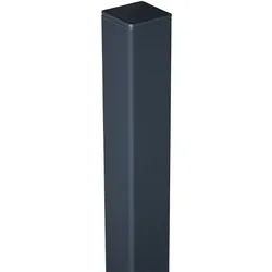GroJaFertigzaun Alu-Pfosten zum Einbetonieren, anthrazit, 2.400 mm