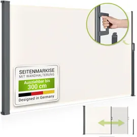 Juskys Seitenmarkise Dubai 180 x 300 cm Beige