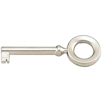 Hettich Schlüssel Typ 844565 mit Bart,Schaft, Durchmesser 6,vernickelt