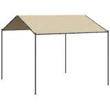 vidaXL Gartenpavillon Beige 3x3 m Stahl und Stoff