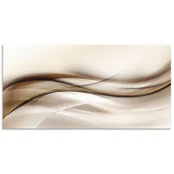 Wandbild ARTLAND "Braune abstrakte Welle", braun (farbe bild(er): braun), B:100cm H:50cm, Bilder, als Alubild, Outdoorbild, Leinwandbild, Poster, Wandaufkleber