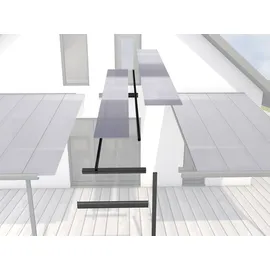Gutta Terrassendach EW-Satz 120x306cm Anthrazit