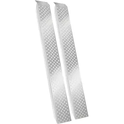 TECTAKE Auffahrrampen Sven 2er Set, 400 kg belastbar und rutschfest - silber