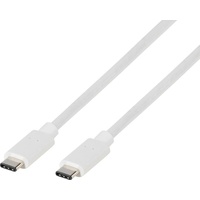 Vivanco USB-Kabel USB-C® Stecker, USB-C® Stecker Weiß 63088