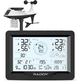 Raddy MN6 Lite Wetterstation 5-in-1 Schwarz