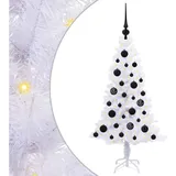 vidaXL Künstlicher Weihnachtsbaum Weiß 120 cm PVC und Stahl