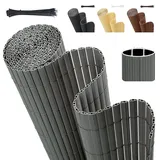 Sekey Sichtschutzmatte 100 x 400 cm grau PVC