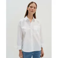 Someday Langarmbluse | Hemdbluse ZAMILLA Loose aus Baumwollpoppelin White, 42