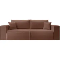 Selsey 3-Sitzer, Braun, Kunststoff, 257x86x102 cm, Wohnzimmer, Sofas & Couches, Schlafsofas