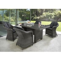 Destiny MALAGA LUNA«, (13 tlg., 4x Sessel, 1x Tisch, inkl. Auflagen), Aluminium, Polyrattan,