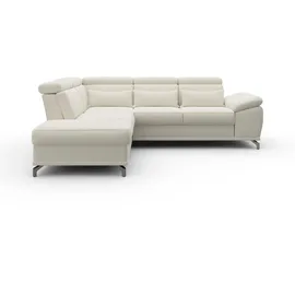 sit&more Ecksofa »Cabrio L-Form, mit Sitztiefenverstellung, Arm- und Kopfteilverstellung«, 3 Nierenkissen, Federkern, optional Bettfunktion und Stauraum