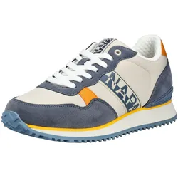 Sneaker NAPAPIJRI "Napapijri Sneaker Lederimitat/Textil", Gr. 45, navy, weiß, Lederimitat, Textil, casual, Schuhe