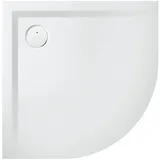 Hoesch Mineralguss-Viertelkreis-Duschwanne Muna 90x90x3cm, Schiefergrau, aus Solique