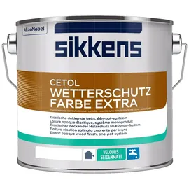 Sikkens Holzfarbe Cetol Wetterschutzfarbe, 2,5l, außen, auf Wasserbasis, weiß