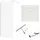 bad land Duschset, Weiß Glas Stein Optik, Quadratisch 80x198.2 cm, Badezimmer, Baden + Duschwanne 80x80 + Glaswischer