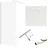 bad land Duschset, Weiß Glas Stein Optik, Quadratisch 80x198.2 cm, Badezimmer, Baden + Duschwanne 80x80 + Glaswischer