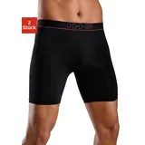 H.I.S. H.I.S Funktionsboxer Packung, 2 Stk., in sportiver Optik mit langem Bein in Microfaser-Qualität, Gr. 3XL, - 2 Stk., schwarz, , 740115-XXXL 2 Stk.