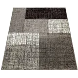 Paco Home Kurzflorteppich, Grau, Textil, Rechteckig, 160x230 cm, strapazierfähig, für Fußbodenheizung geeignet, Teppiche & Böden, Teppiche