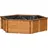 Dobar Gartenteich Hexagon inkl. Teichfolie Kiefer Braun 149 x 128,5 x 40 cm FSC®