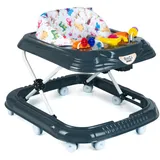Lauflernwagen Höhenverstellbarer Baby Gehfrei Lauflernwagen mit Spielcenter (Schwarz)
