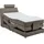 ed exciting design Boxspringbett ED EXCITING DESIGN "Palermo", braun (braun, soro 24 stone), B:120cm L:234cm, 100% Polyester, Komplettbetten, Boxspringbett, inkl. Motor, Topper, Kopfstütze und Stauraum im Kopfteil