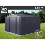 Geräteschuppen 2,77x3,19x1,92m, 8,84m2, Proshed®, Anthrazit