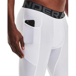 Under Armour Heatgear Compression Long Baselayer-shorts - White / Black - 2XL