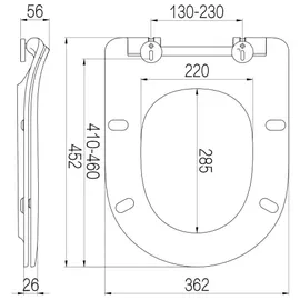 Sapho Edita WC-Sitz Duroplast Weiß